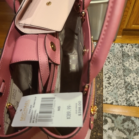 NWT Michael Kors Pink Purse & Mini Wallet - Picture 1 of 6